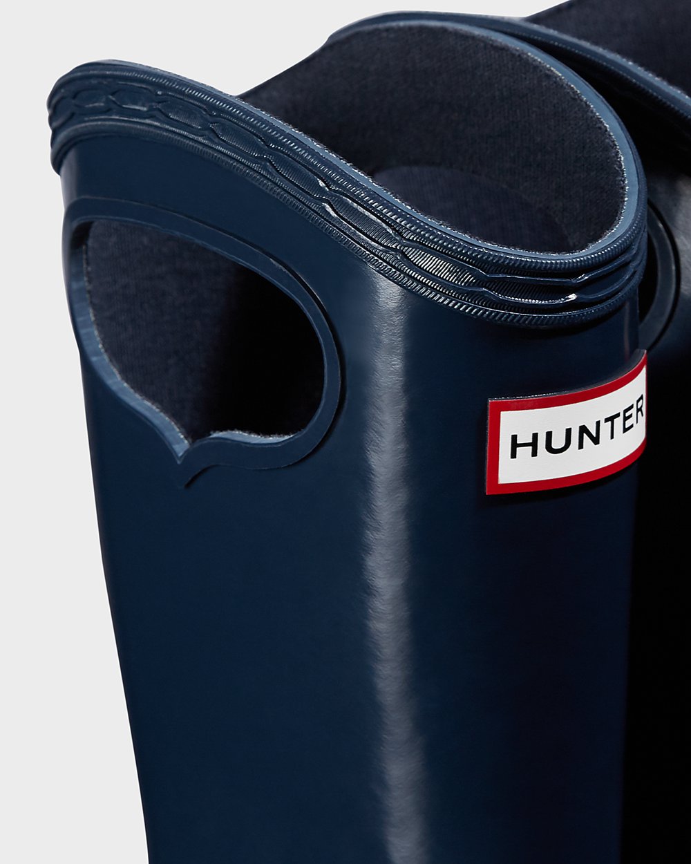 Hunter Original First Classic Grab Handle Gloss Rain Boots - Outlet Store Kids Navy - PALRXZ460